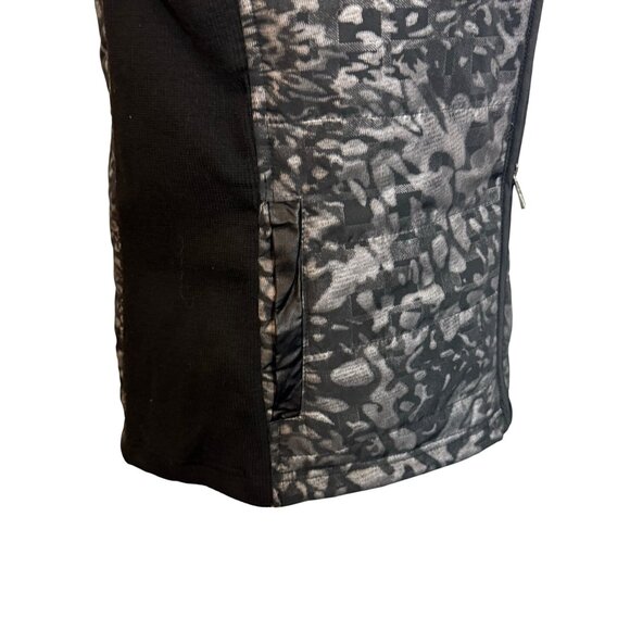 Hannah Womens Fashion Vest Size S Sleeveless Black Gray Cheetah Print Zip Up - Picture 5 of 13